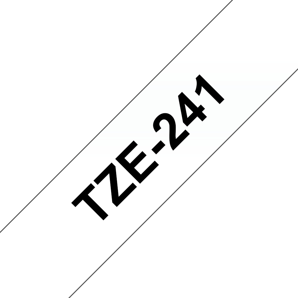 Tape 18mm Lami Black On White (tze-241)