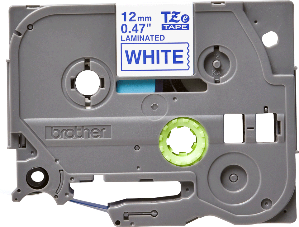 Tape 12mm Lami Blue On White (tze-233)