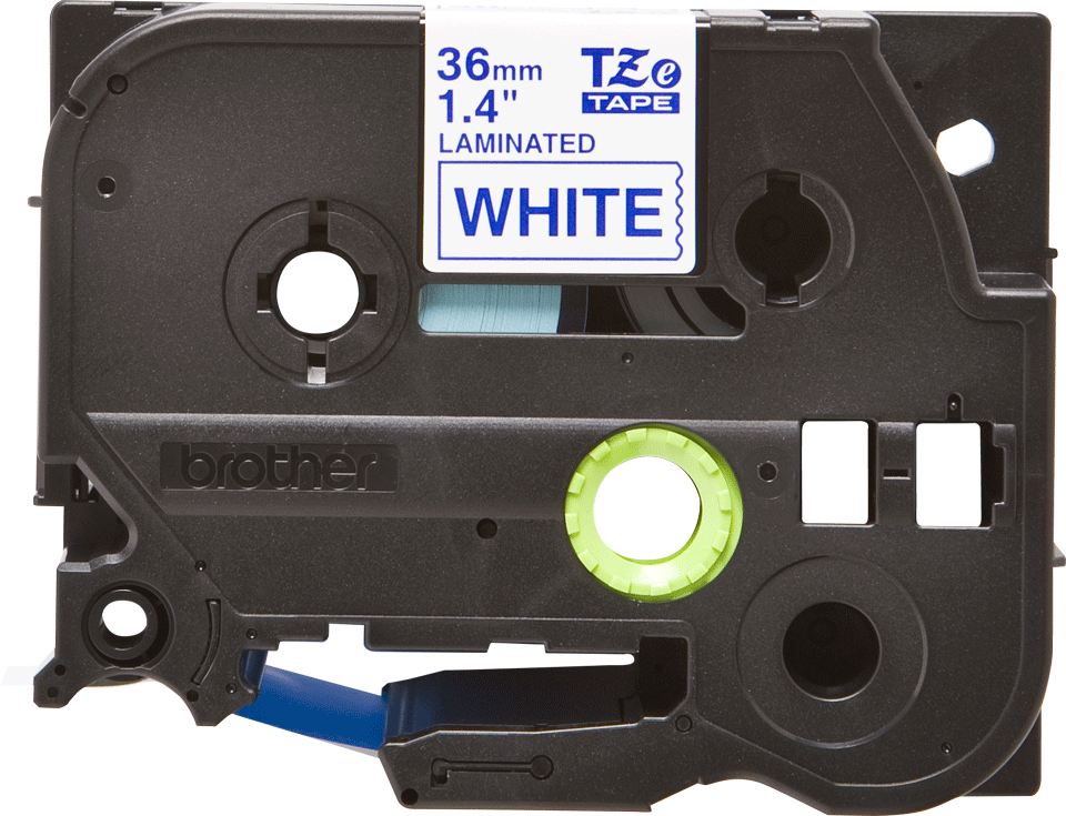 Tape 36mm Lami Blue On White (tz-e263)