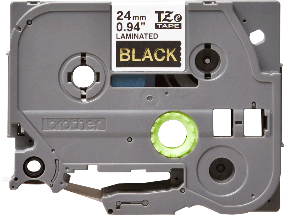 Tape 24mm Lami Gold On Black (tze-354)