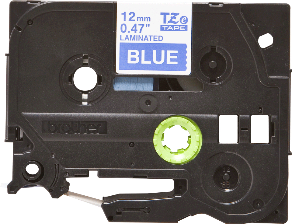 Tape 12mm Lami White On Blue (tze-535)