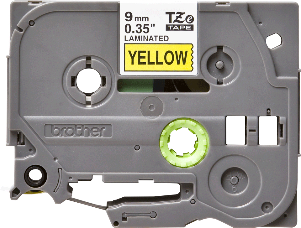 Tape 9mm Lami Black On Yellow (tze-621)