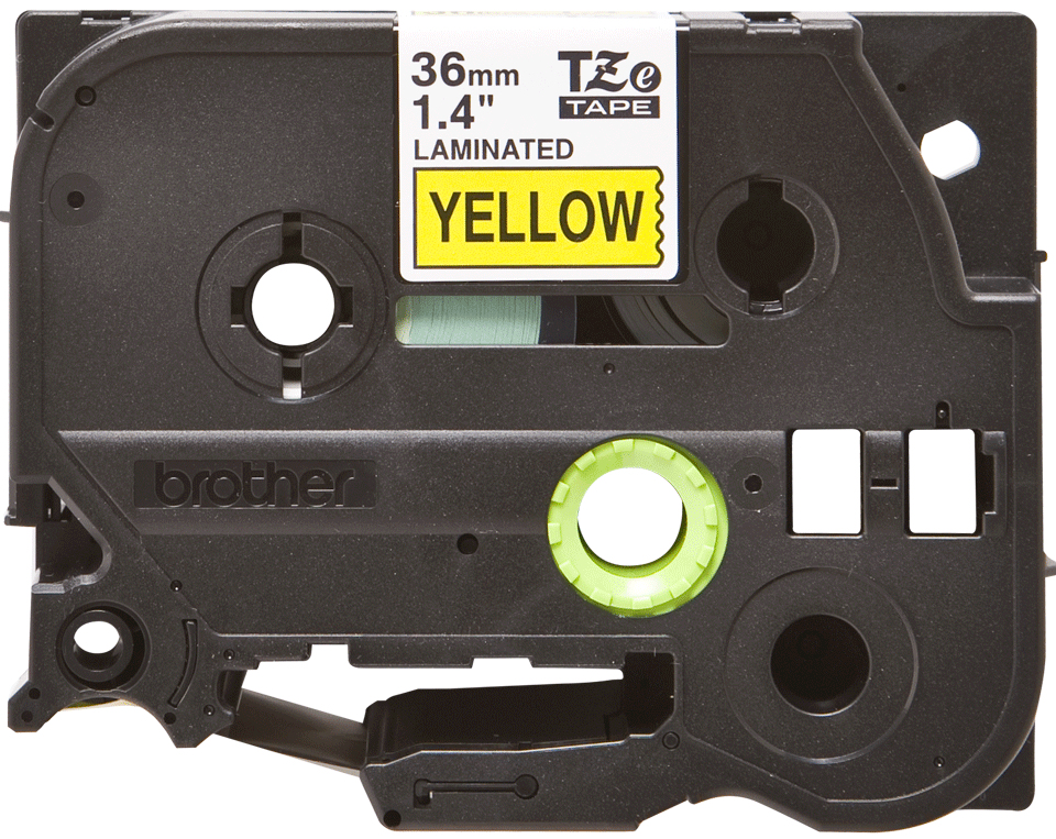 Tape 36mm Lami Black On Yellow (tze-661)