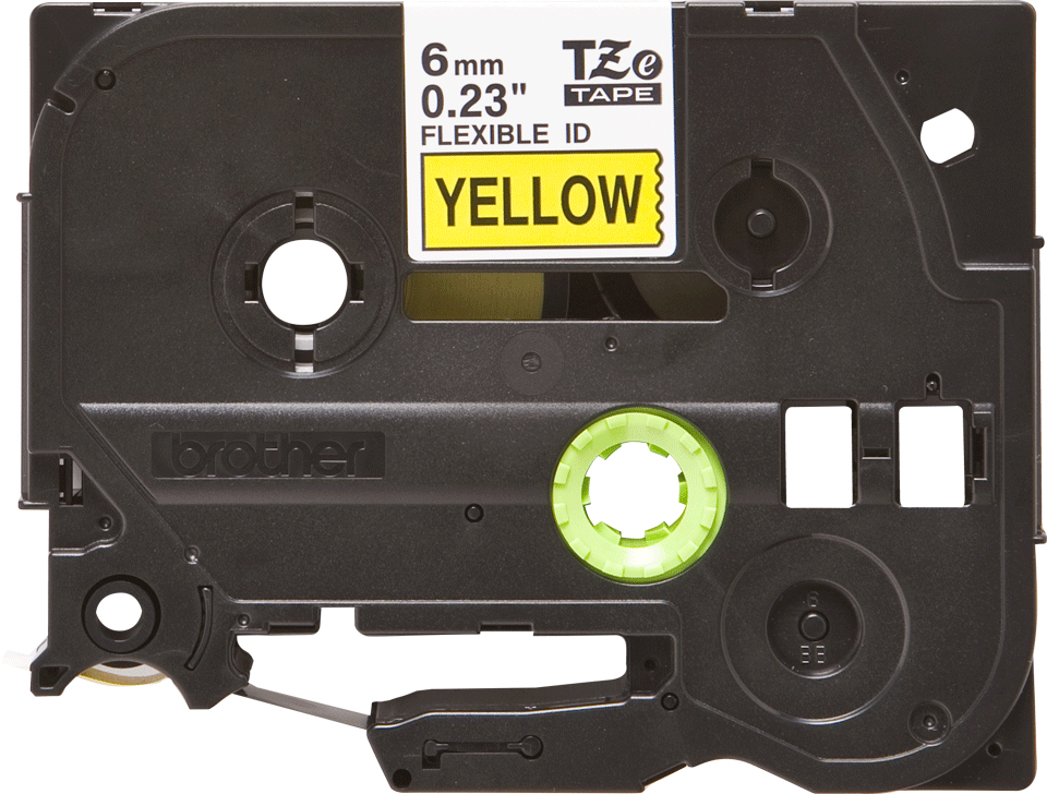 Flexible Tape 6mm Black On Yellow (tze-fx611)