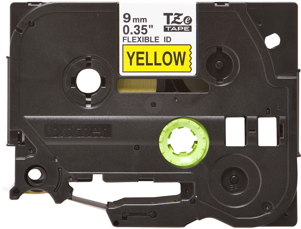 Flexible Tape 9mm Black On Yellow (tze-fx621)
