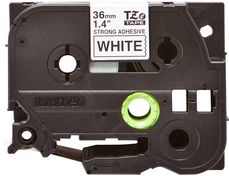 Tape 36mm Black On White Strong Adhesive (tze-s261)