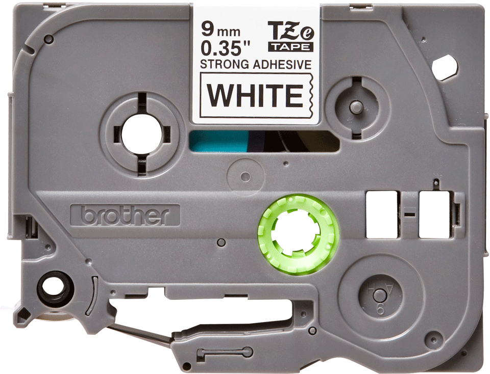 Tape 9mm Black On White Strong Adhesive (tze-s221)