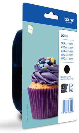 Ink Cartridge Black 600 Pages Blister (lc-123bkbp)
