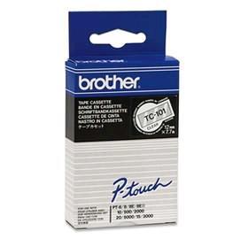 Tape 12mm Lami Black On Clear (tc101) 10 Pack