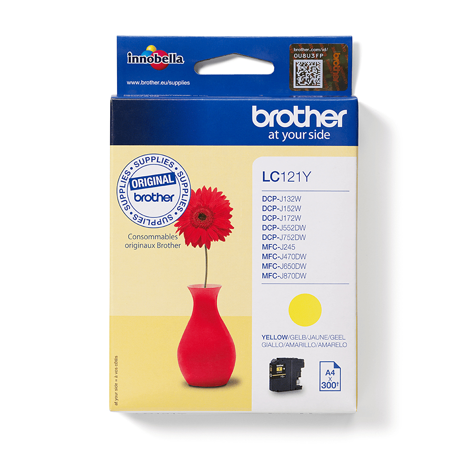 Ink Cartridge - Lc121y - 300 Pages - Yellow