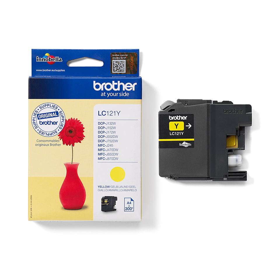 Ink Cartridge - Lc121y - 300 Pages - Yellow