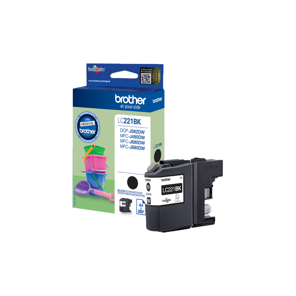 Ink Cartridge - Lc221bk - 260 Pages - Black