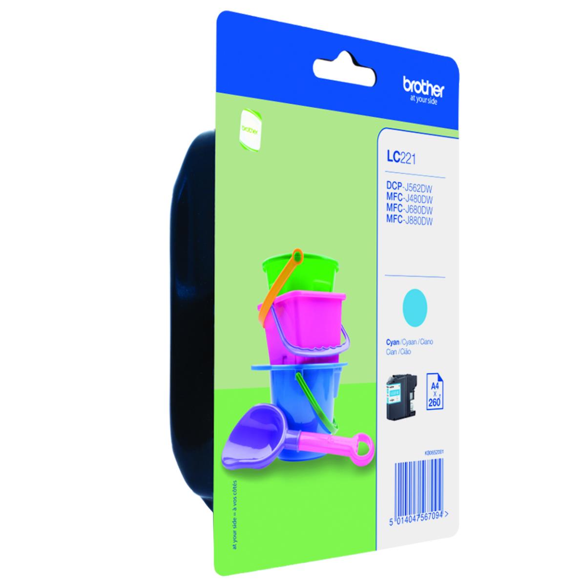 Ink Cartridge Cyan 260 Pages (lc221cbp)