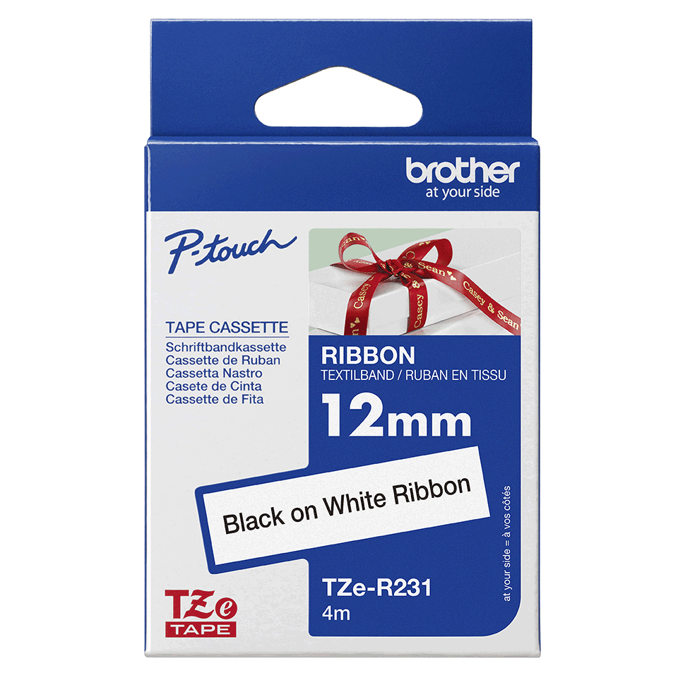 Tape Tze-r231 12mm Ribbon Black On White