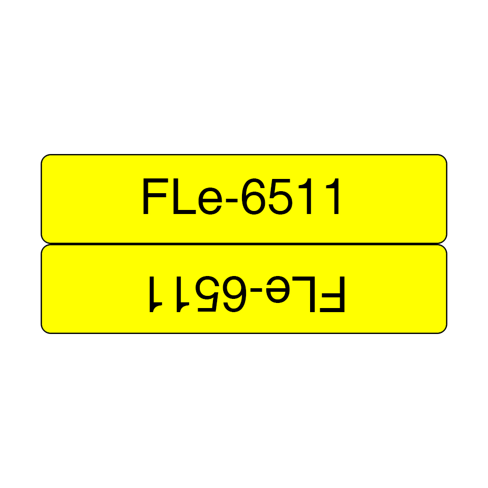 Flag Tape Black On Yellow 21x45mm