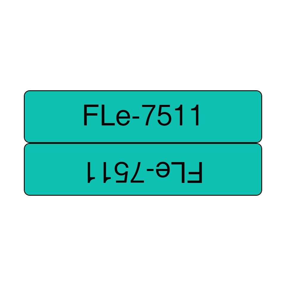 Flag Tape Black On Green 21x45mm
