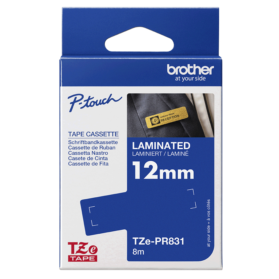 Tape Tze-pr831 24mm Ribbon Gold-black