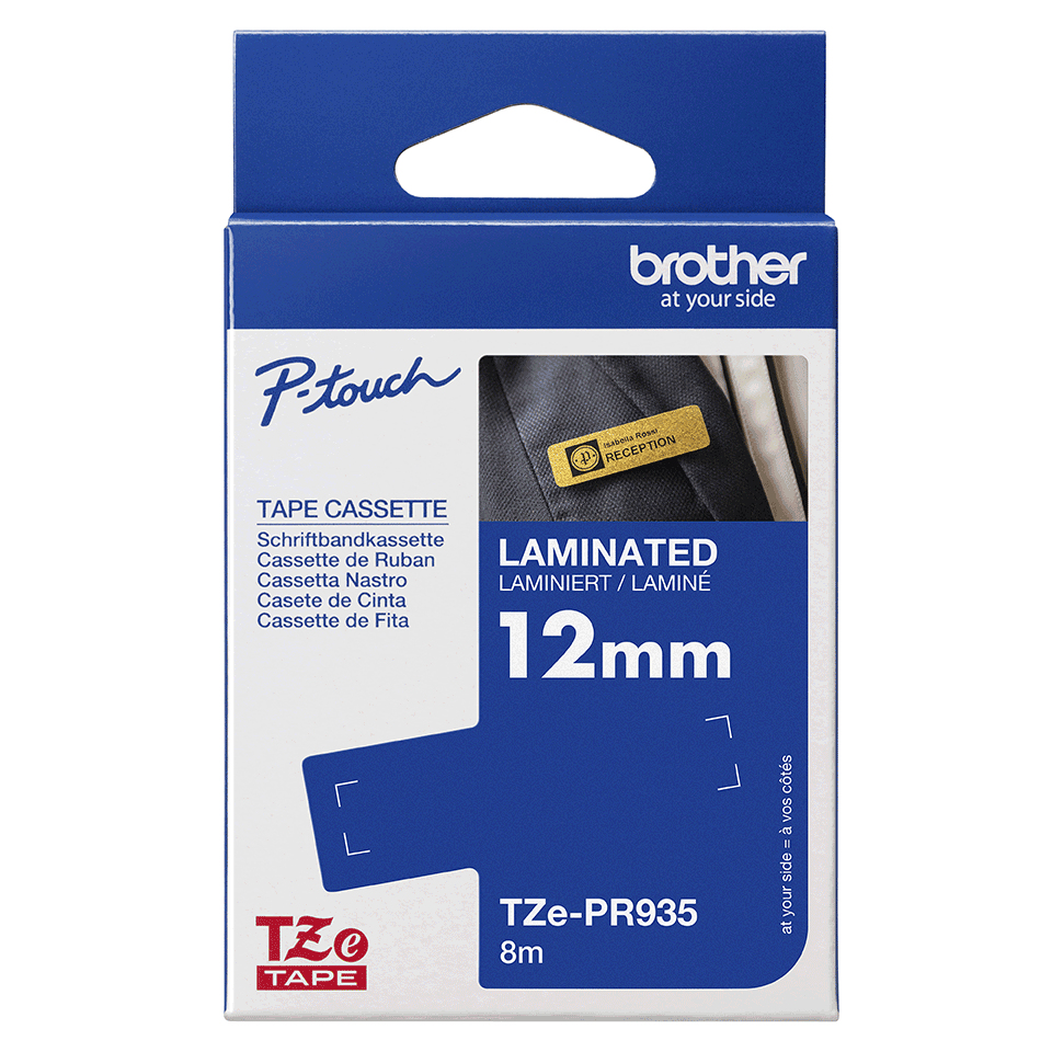 Tape Tze-pr935 12mm Ribbon Silver-white
