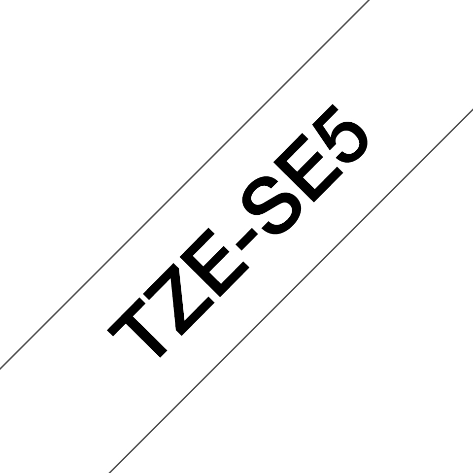 Tze-se5 Labelling Tape Cassette - Black On White 24mm Wide