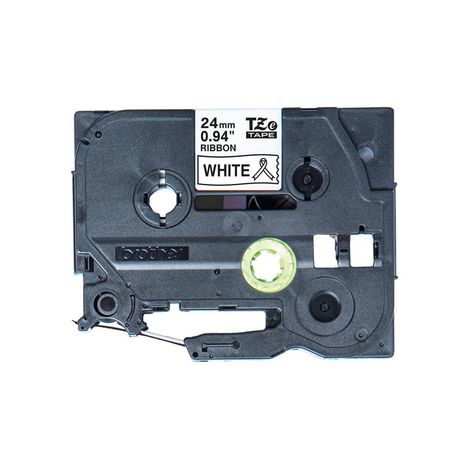 Tape Tzer251 24mm Black On White Satin Ribbon