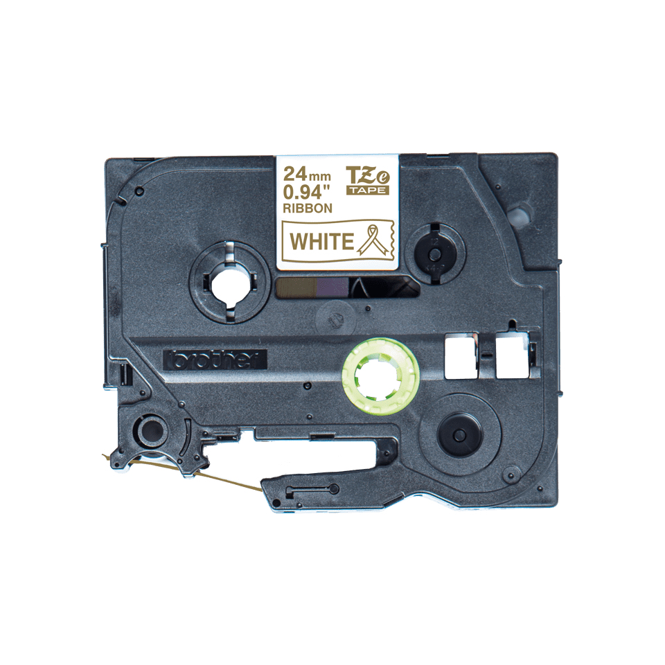 Tape Tzer254 24mm Gold On White Satin Ribbon
