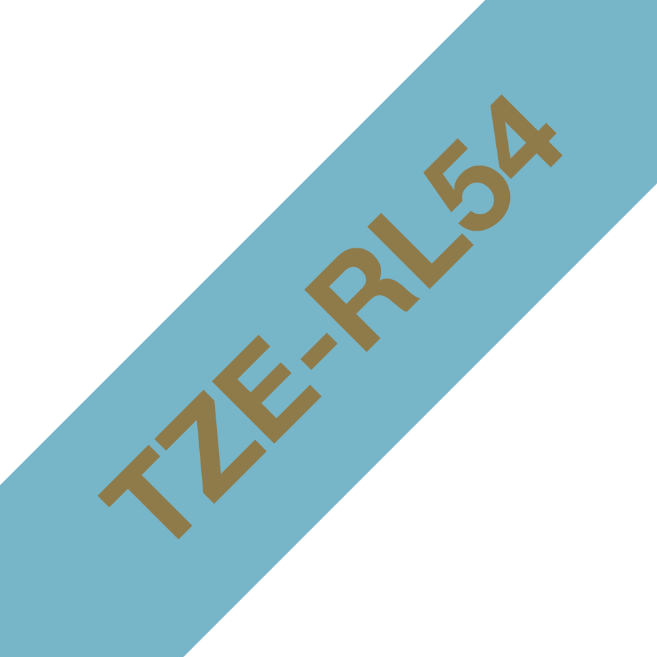 Tape Tzerl54 24mm Gold On Light Blue Satin Ribbon