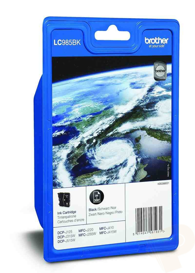 Ink Cartridge - Lc985bk - 300 Pages - Black - Single Blister Pack