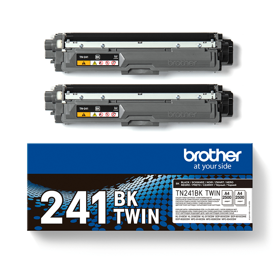 Toner Cartridge - Tn241bk - 2 X 2500 Pages - Black - Twin Pack