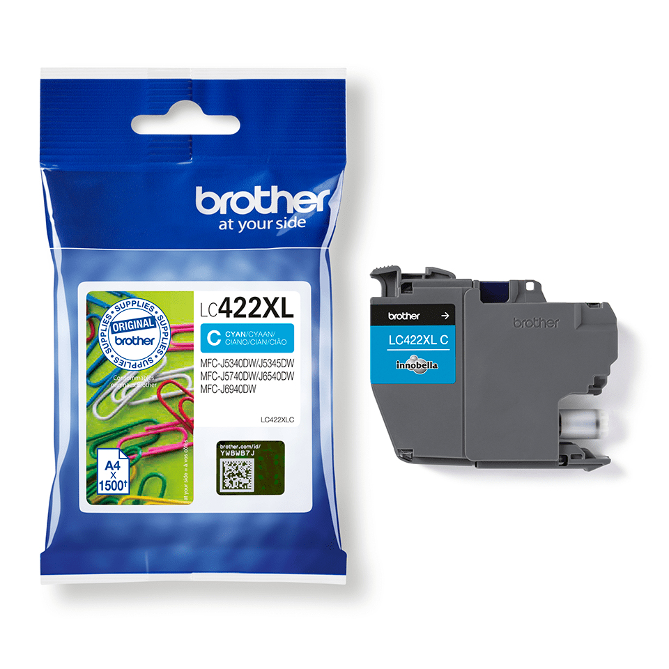 Ink Cartridge - Lc422xlc - 1500 Pages - Cyan - Single Blister Pack