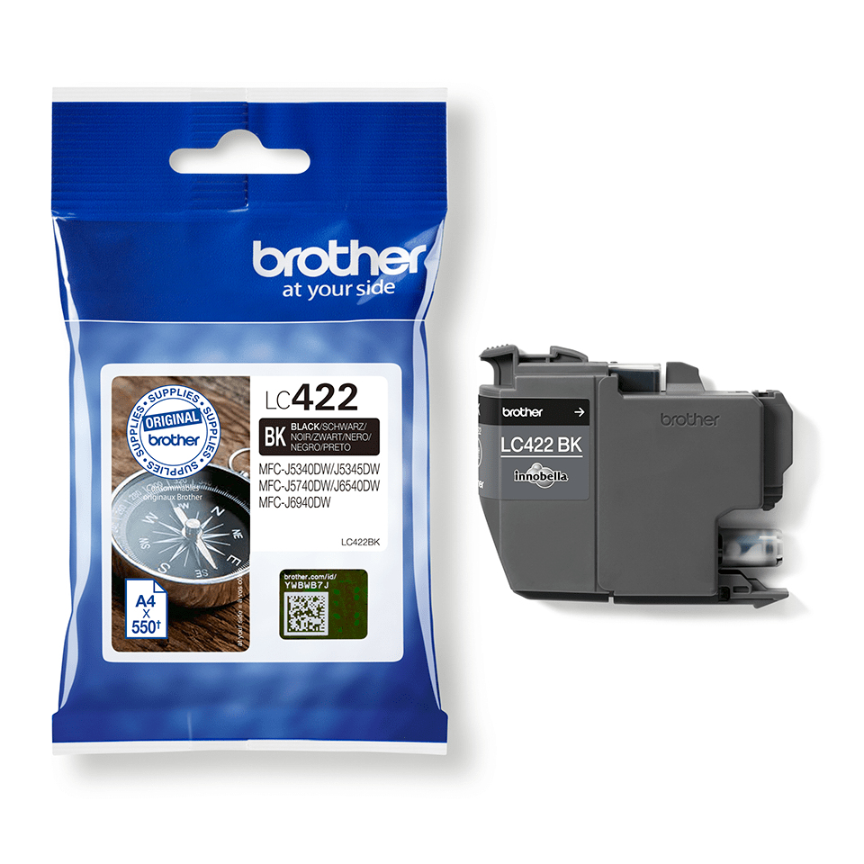 Ink Cartridge - Lc422bk - 550 Pages - Black - Single Blister Pack