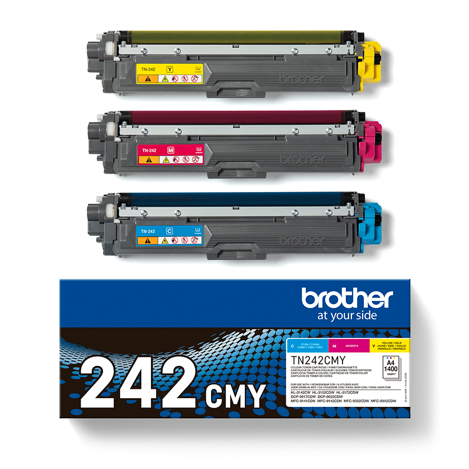 Toner Cartridge - Tn242cmy Multi Pack - 3 X 1400 Pages - Cyan Magenta Yellow