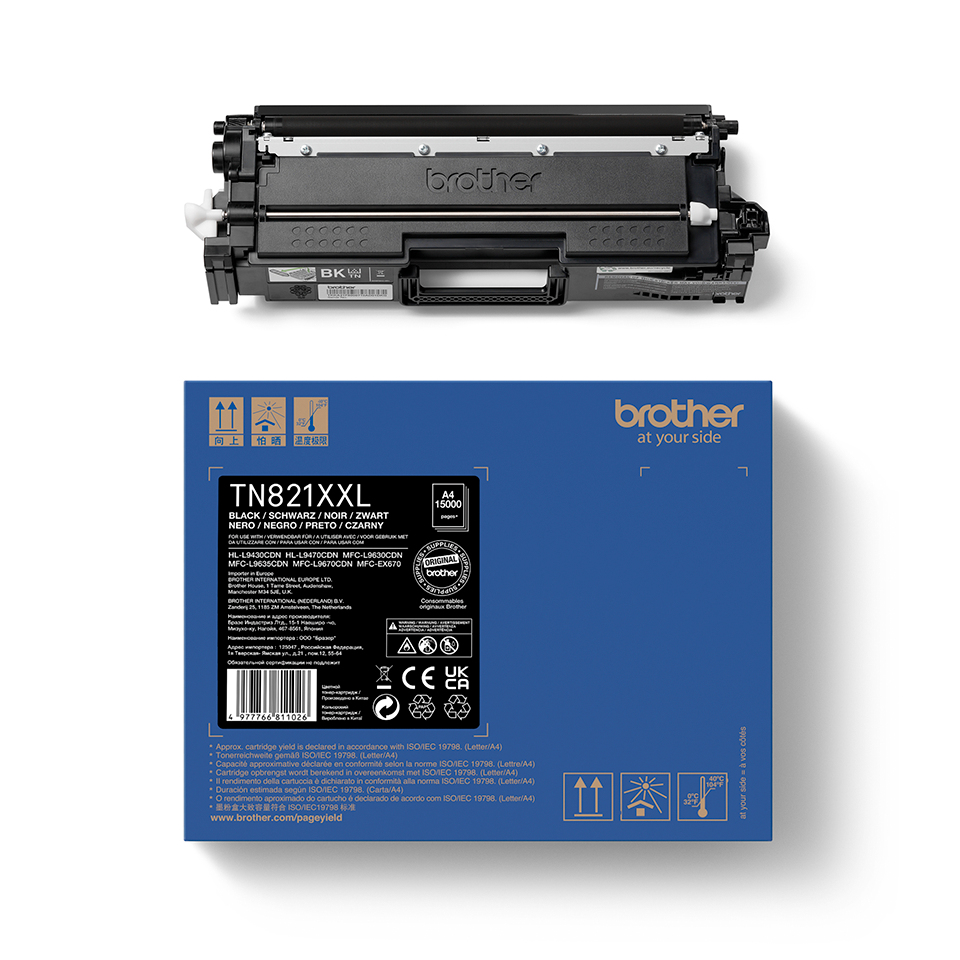 Toner Cartridge - Tn821xxlbk - High Capacity - 15000 Pages - Black