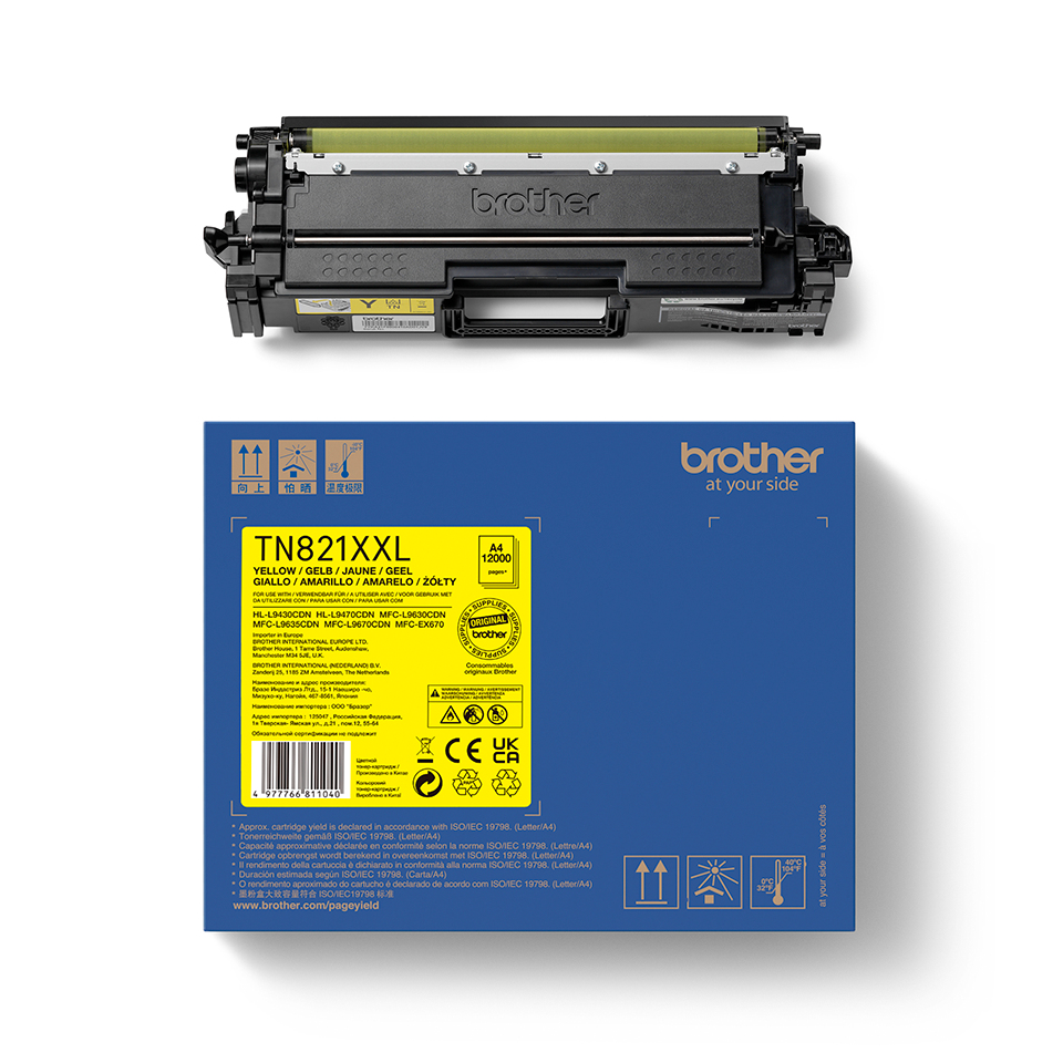 Toner Cartridge - Tn821xxly - High Capacity - 12000 Pages - Yellow