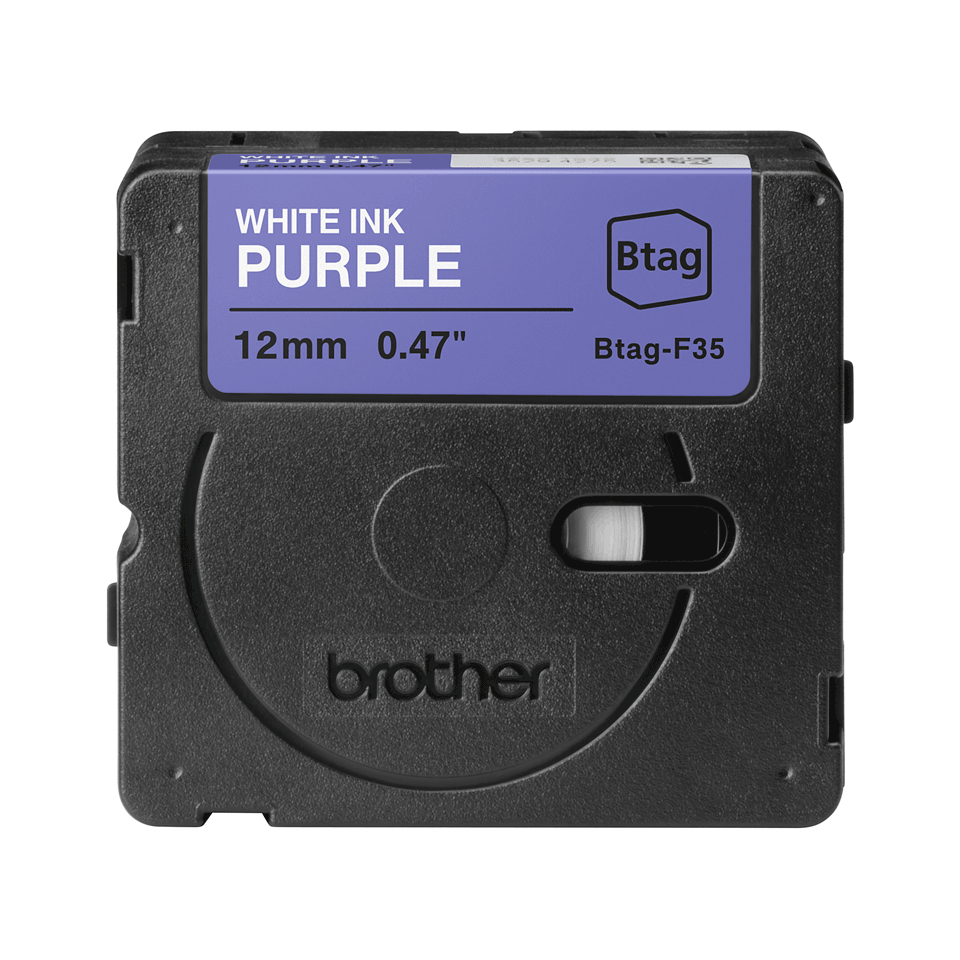 Tape 12mm Non Lami White On Purple  (btagf35)