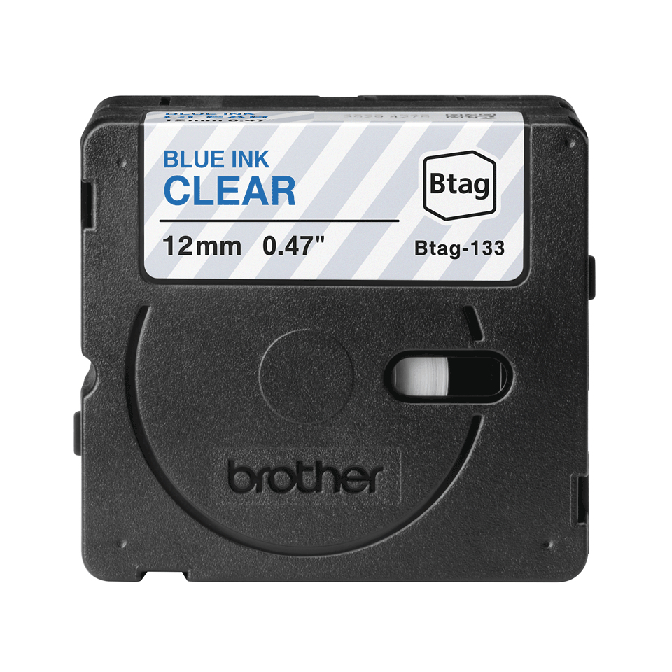 Tape 12mm Non Lami Blue On Clear (btag133)