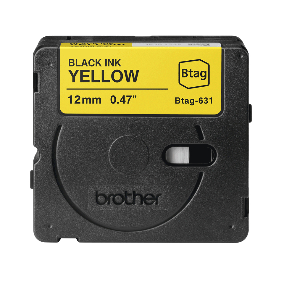 Tape 12mm Non Lami Black On Yellow (btag631)