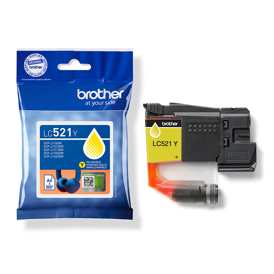 Ink Cartridge - Lc521y - 500 Pages - Yellow