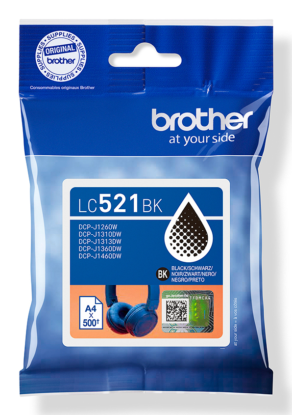 Ink Cartridge - Lc521bk - 500 Pages - Black