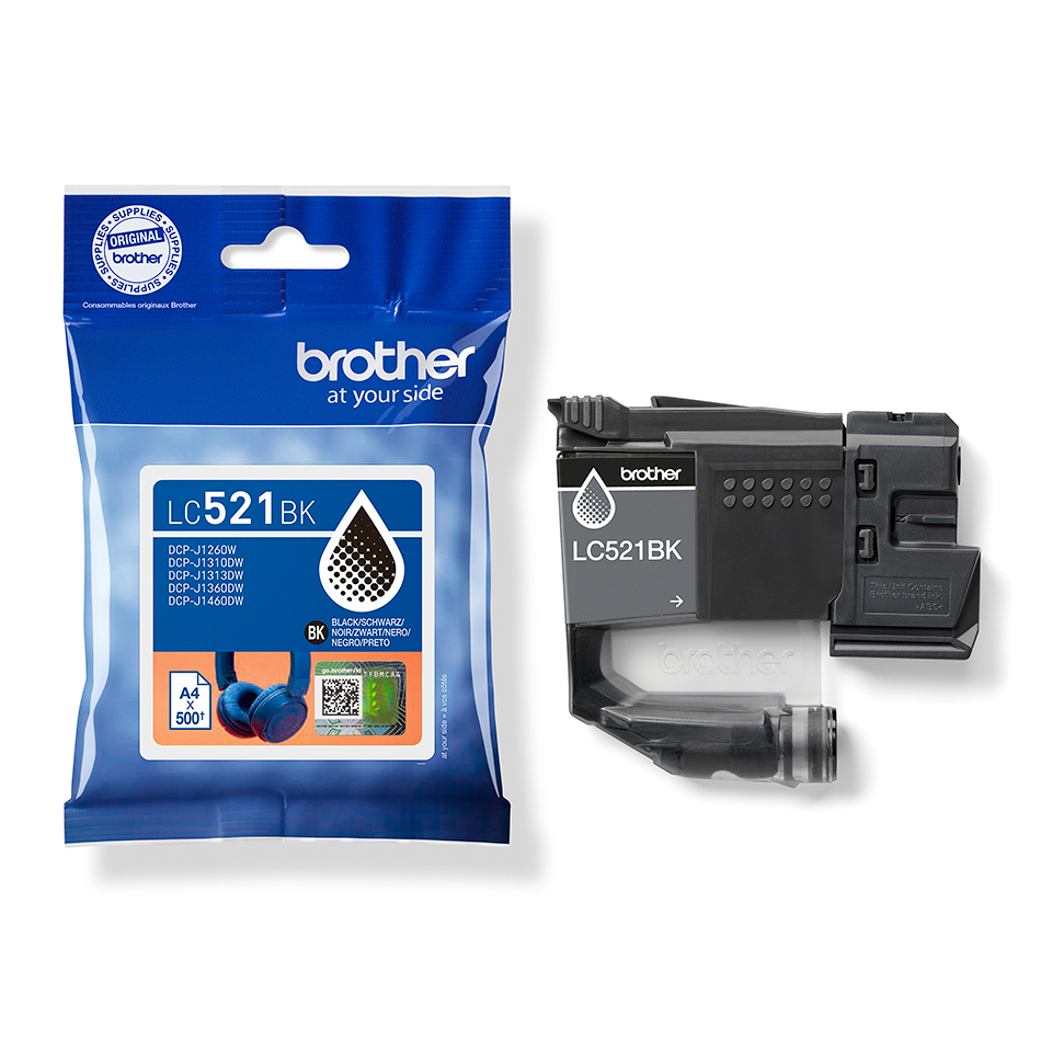 Ink Cartridge - Lc521bk - 500 Pages - Black