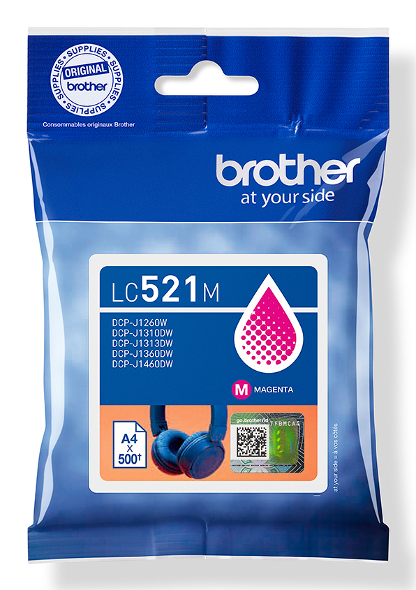 Ink Cartridge - Lc521m - 500 Pages - Magenta
