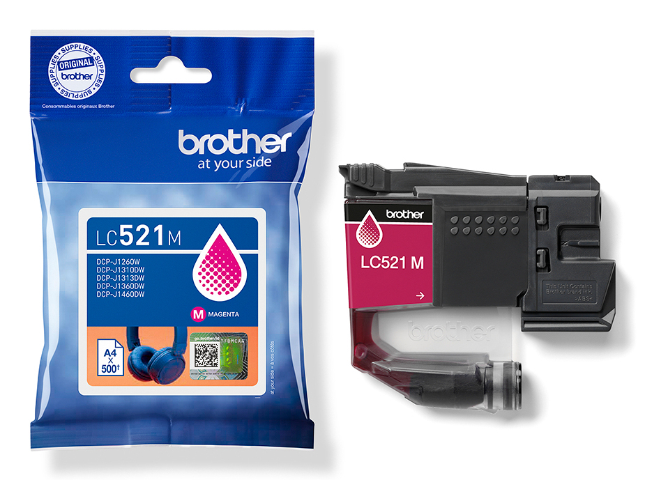 Ink Cartridge - Lc521m - 500 Pages - Magenta