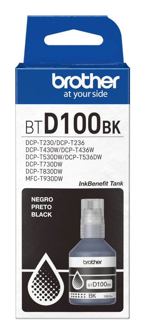 Ink Bottle - Btd100bk - 7500 Pages - Black