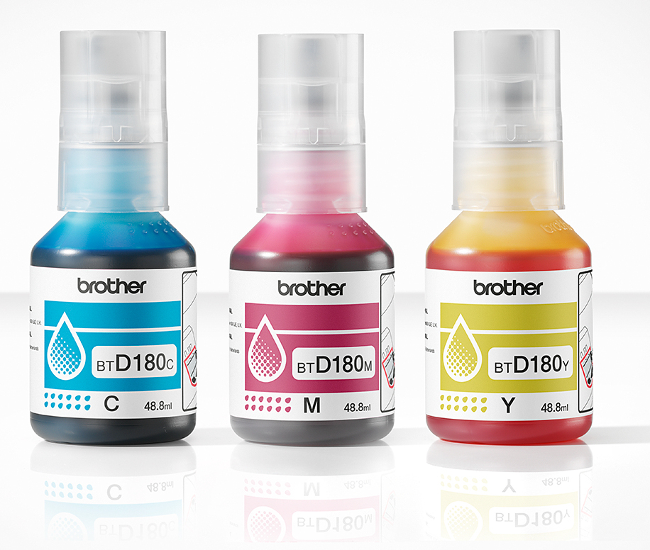Ink Bottle - Btd180clval Value Pack - 5000 Pages - Cyan / Magenta / Yellow