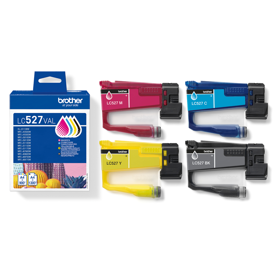 Ink Cartridge - Lc527val Value Pack - 1300 Pages - Black / 900 Pages - Cyan, Yellow, Magenta