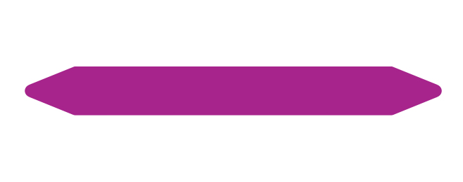 Pre-cut Pipe Marker Rolls Purple/acid Without Pictogram 37 X 355 Mm - Per Roll Of 160 Labels