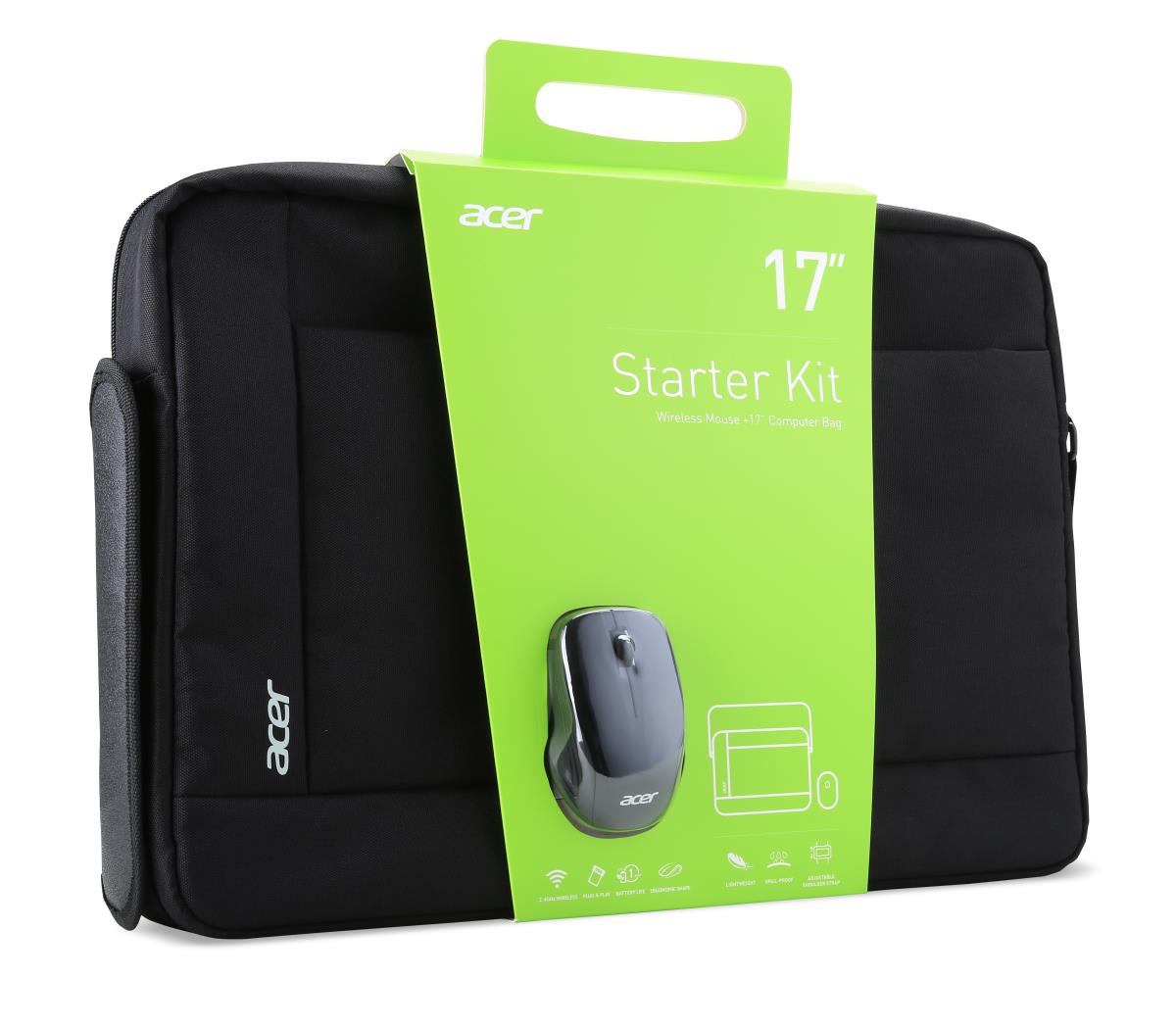 Starter Kit - 17.3in Notebook Case + Wireless Mouse - Black
