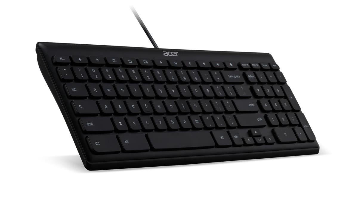Keyboard Chrome USB Black Azerty Belgian