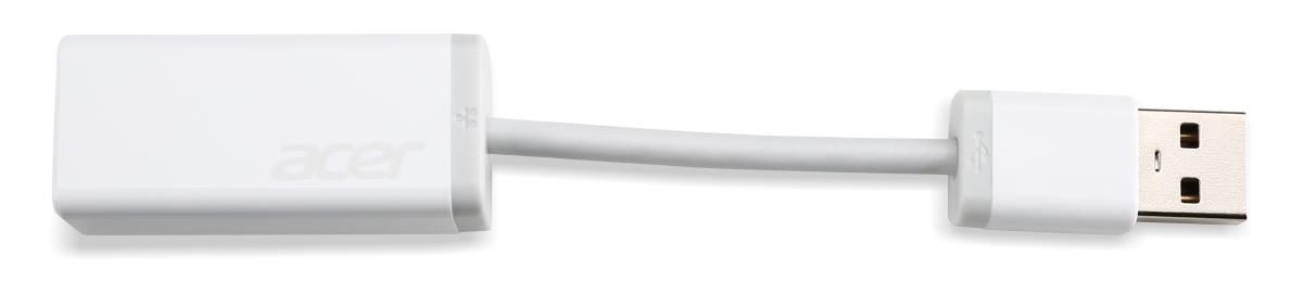 USB Type-a To Giga Lan (rj45) White Cable