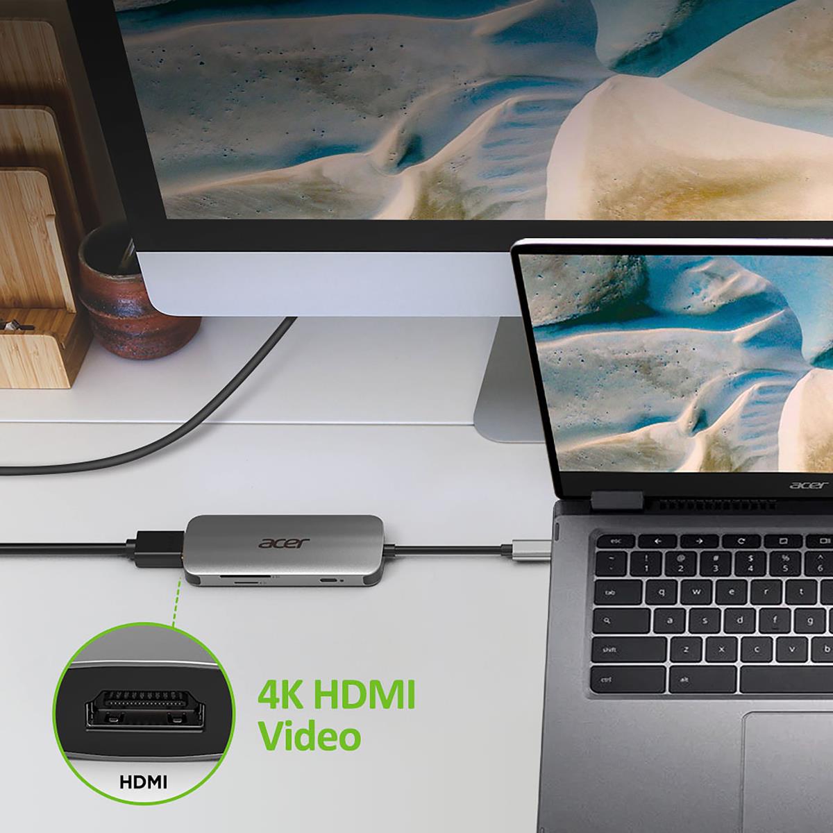 Dongle USB Type C 7in1 Silver