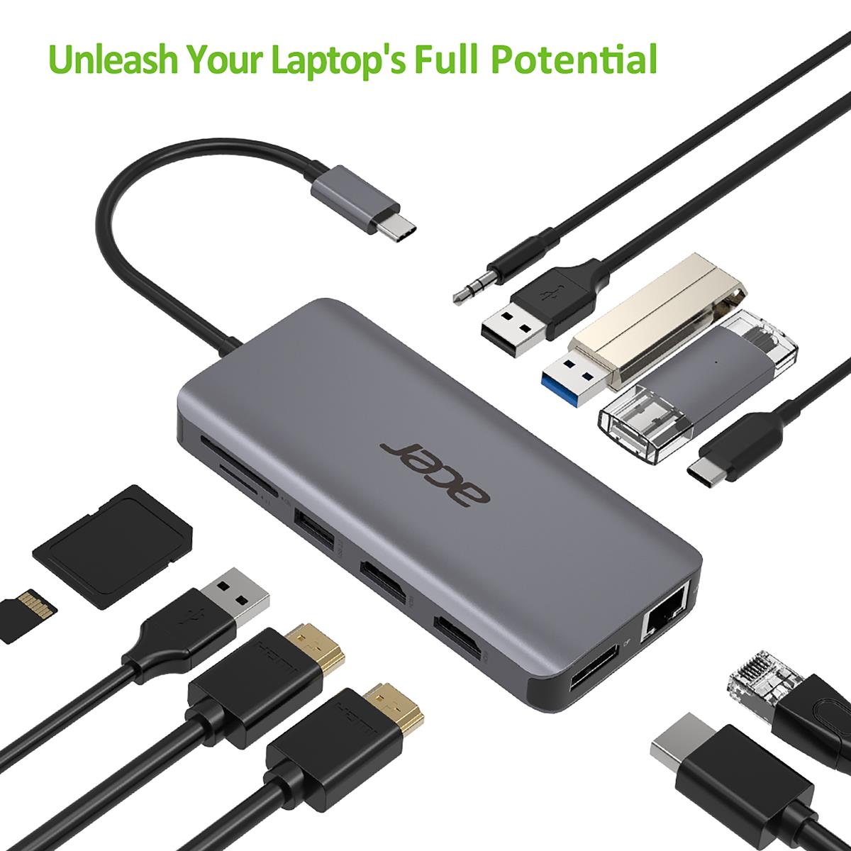 12in1 Type C Dongle Silver